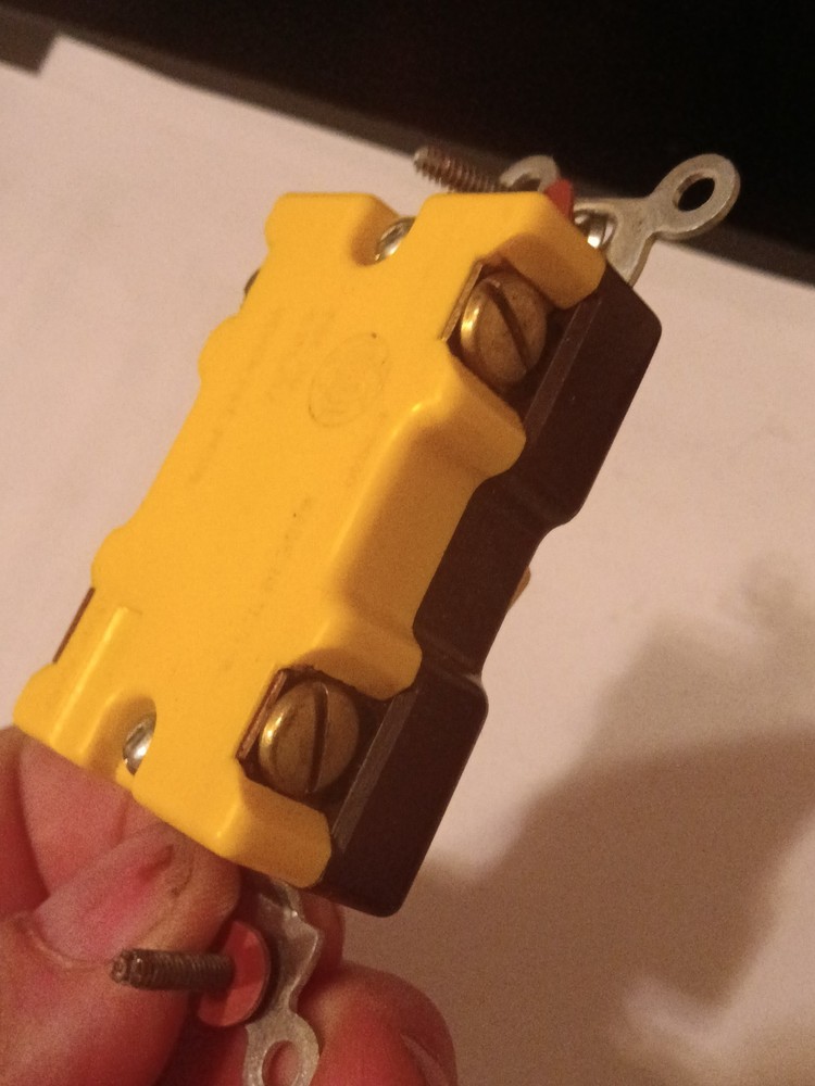 Vintage Hubble Single Pole Press Switch NOS