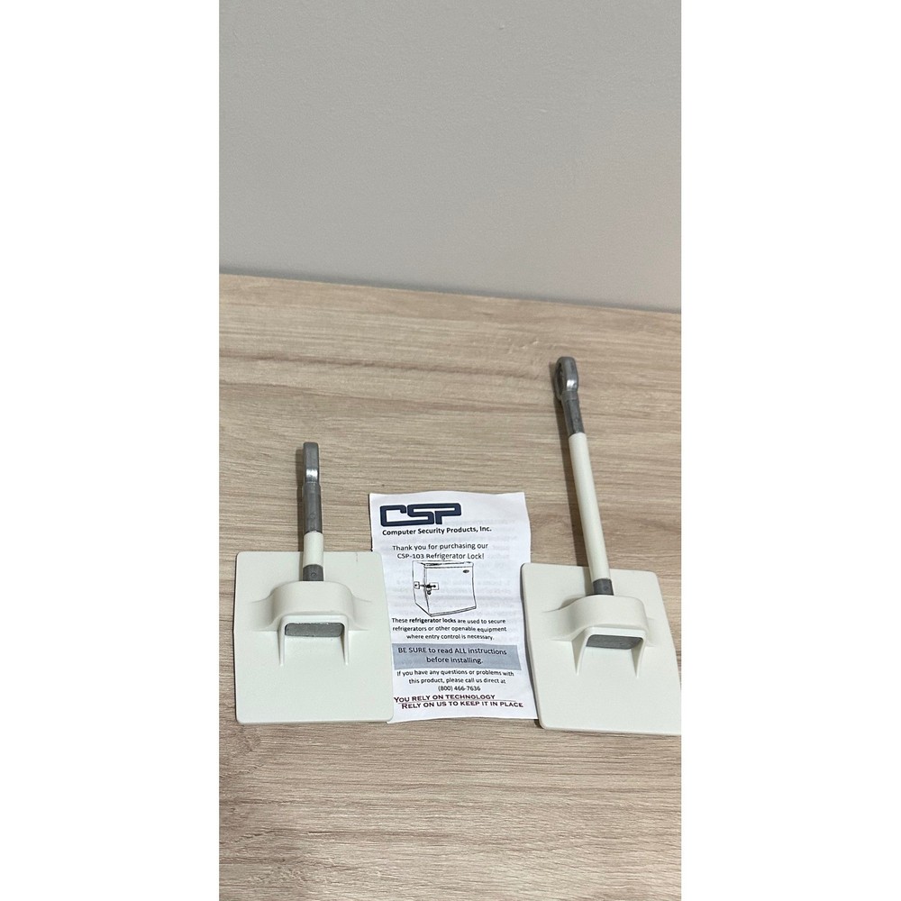 Computer Security Products CSP-103 Refrigerator Lock White Adhesive Security Kit