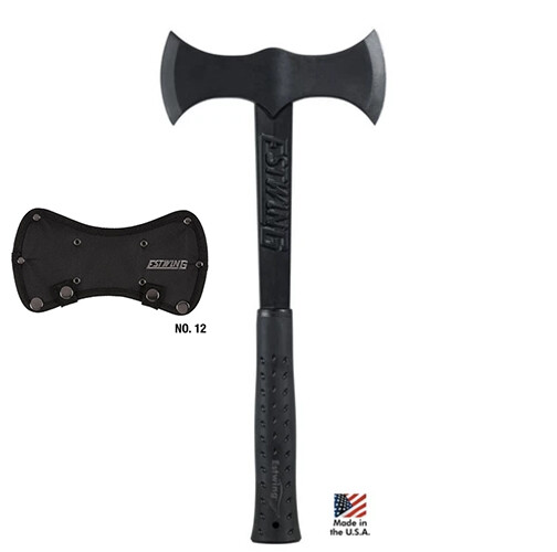 Estwing EBDBA Black Eagle Double Bit Axe, Shock Reduction Grip, Black Nylon Shea