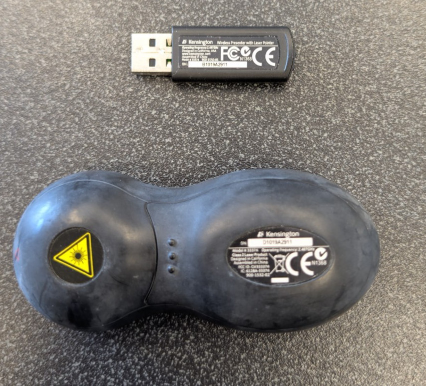 KENSINGTON 33374 USB Wireless Presenter/Laser Pointer | W/ Dongle