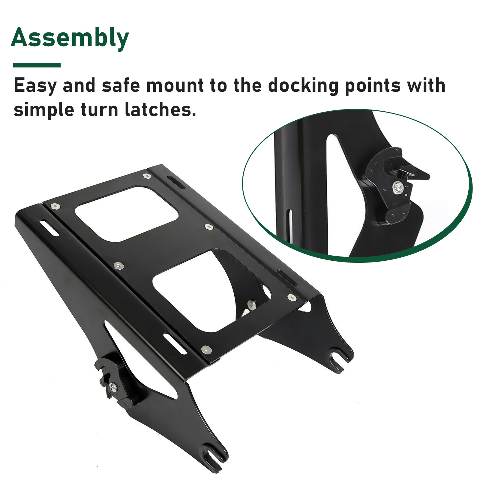 5.5" Razor Tour Pak Pack Trunk Backrest Mount Rack For Harley Street Glide 14-24