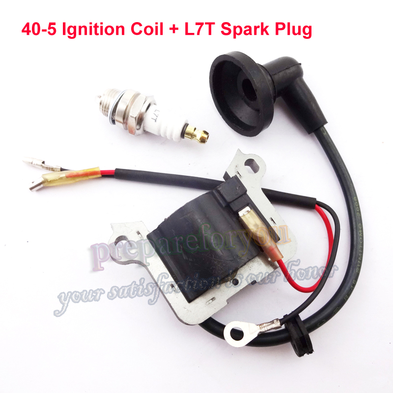 Scooter Bikes Ignition Coil Spark Plug For 43cc 49cc 2 Stroke Engine Mini Pocket