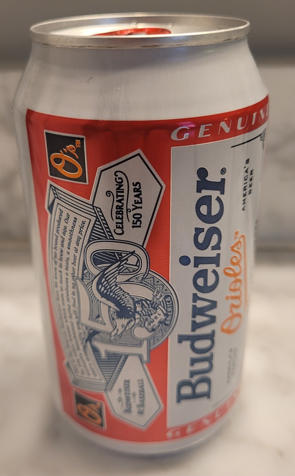 2026 Budweiser Beer 150th Anniversary Baltimore Orioles Opening Day Can