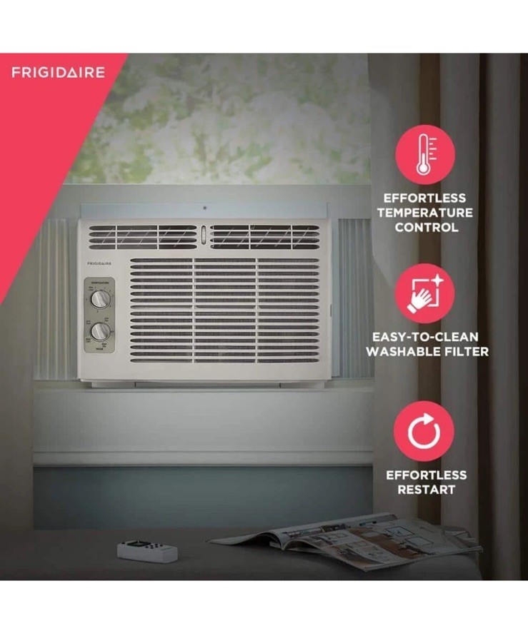5,000 BTU 115-Volt Window-Mounted Mini-Compact Air Conditioner With Controls