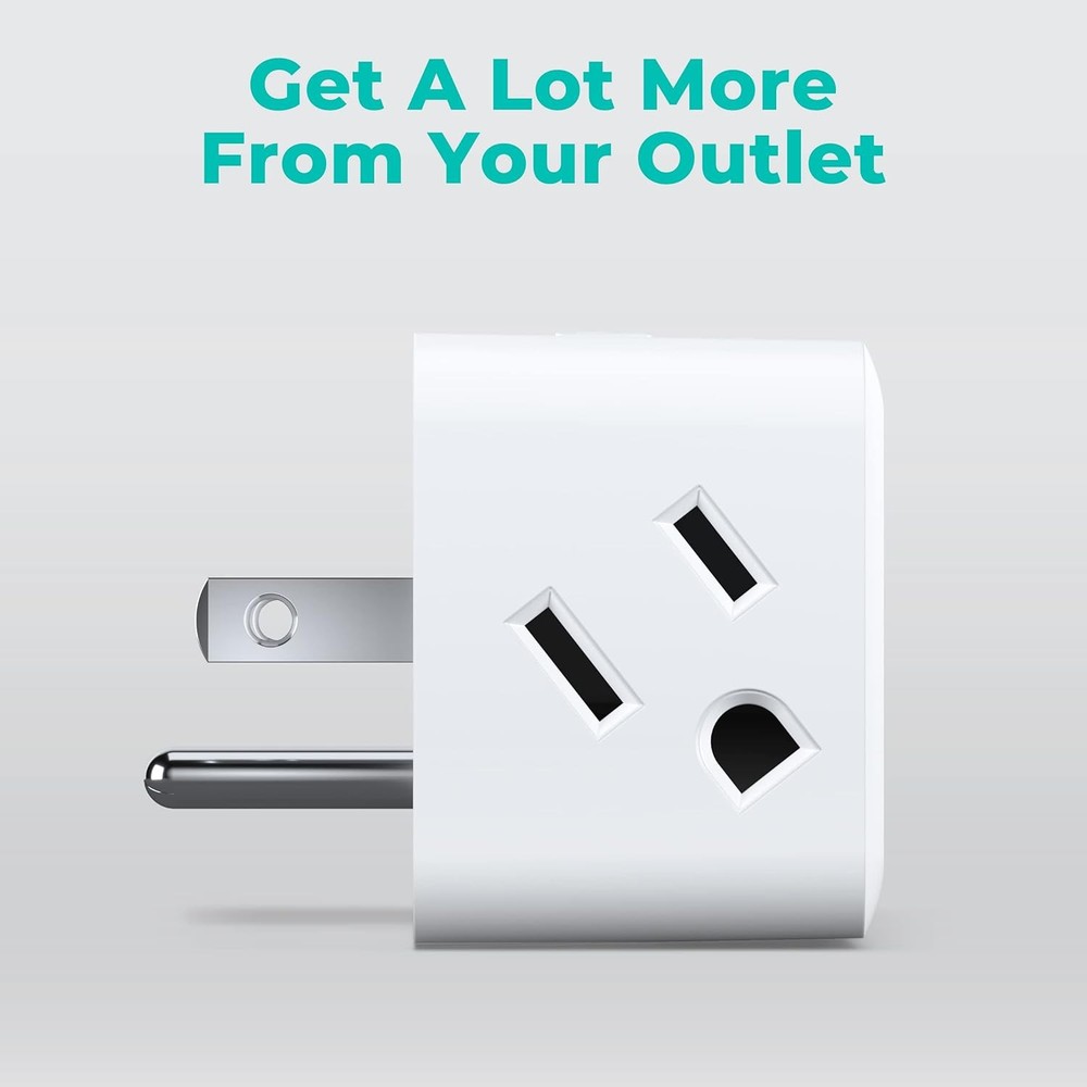4-Pack Smart Plug, 3-Outlet Extender, WiFi Compatible with Google & Alexa