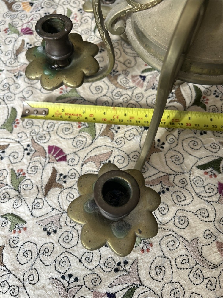 Solid Brass Hanging Chandelier 19c?