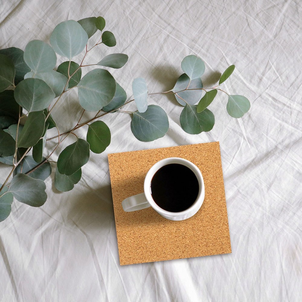 60 Pcs Square Cork Self Adhesesive Sheets for Crafting and Home Use