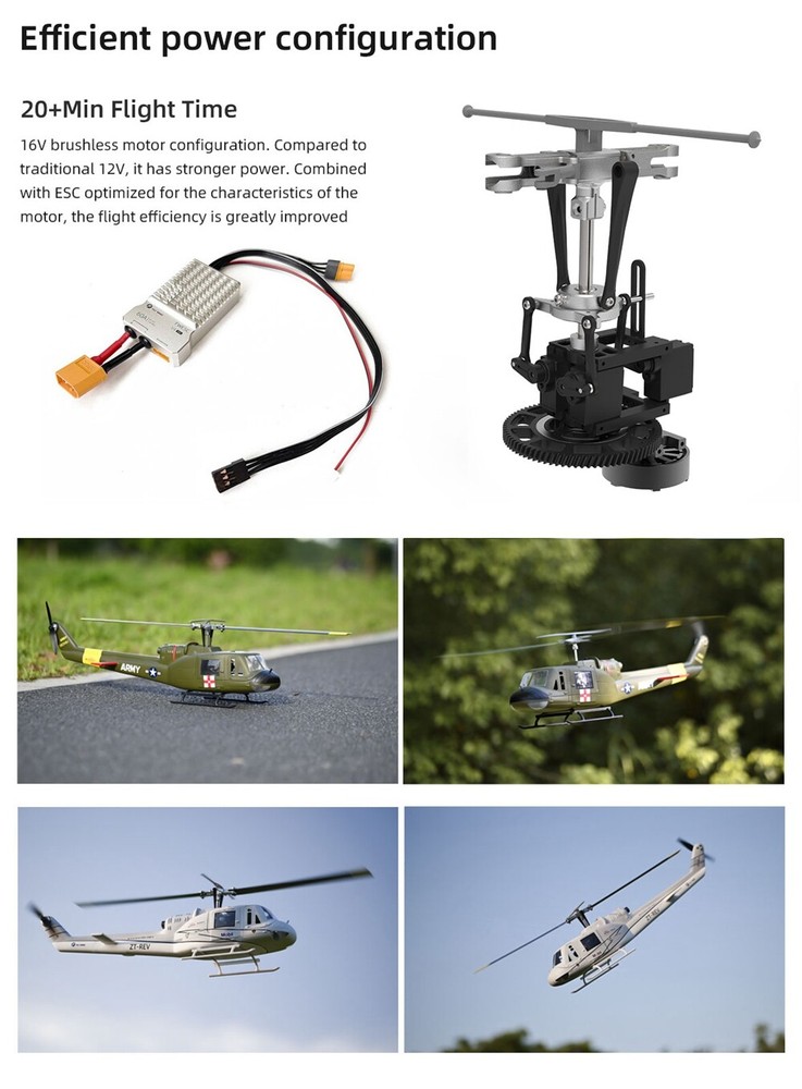 Fly Wing UH1 V4 10CH GPS 3D One Key Return Hovering RC RTF Helicopter 2 Blades