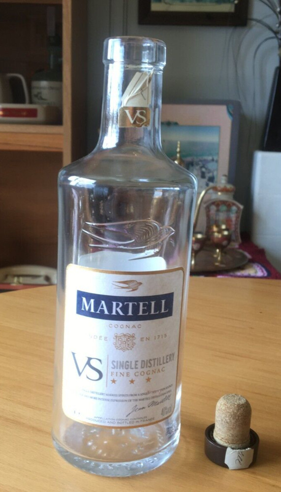 EMPTY MARTELL COGNAC 35CL BOTTLE