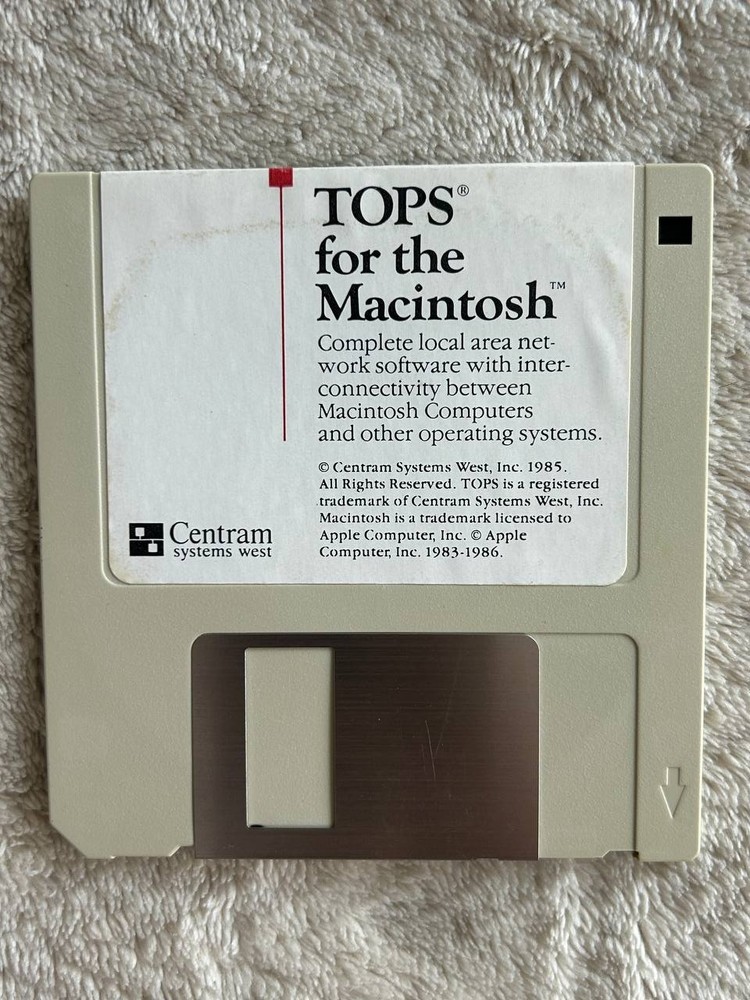 TOPS for the Macintosh. Apple software Complete Local Area Network
