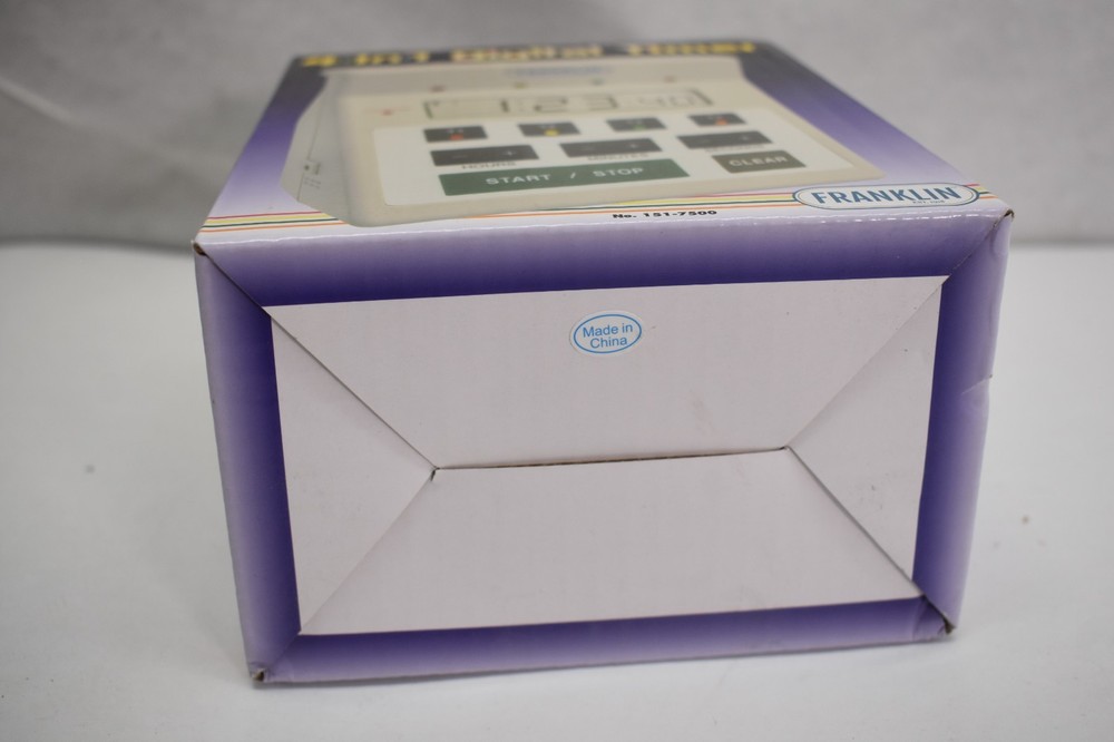 Franklin 4-in-1 Digital Timer 151-7500 Kitchen Timer Water Resistant Color Coded