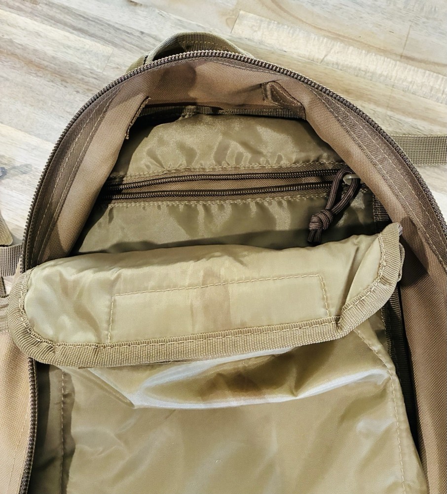 GLOCK Tactical Backpack Brown Nylon Zip Buckle Closure Adjustable Straps