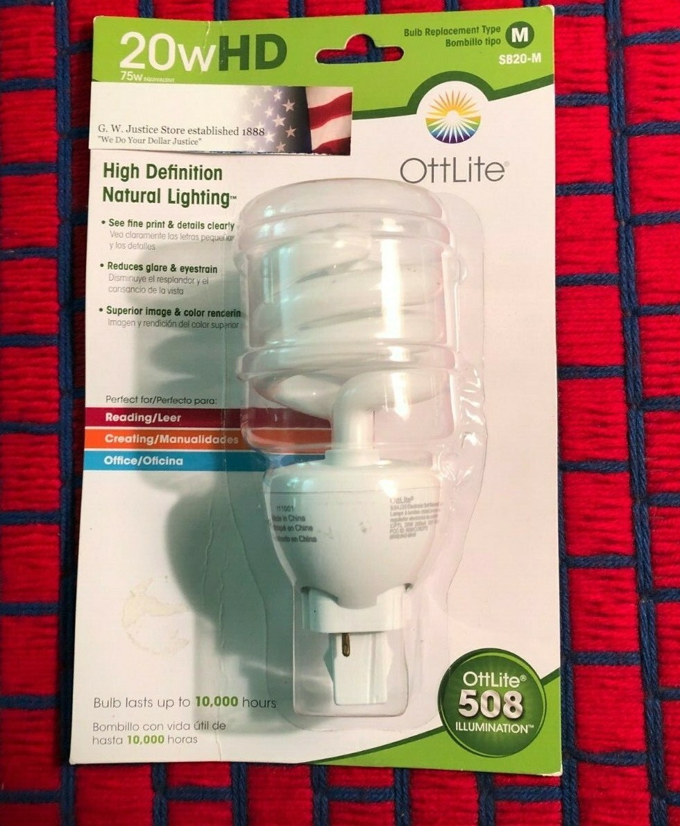 NEW SB25-P Ott-lite 25w plug in swirl type P H34J3K or 20w type M or 13w T133SX