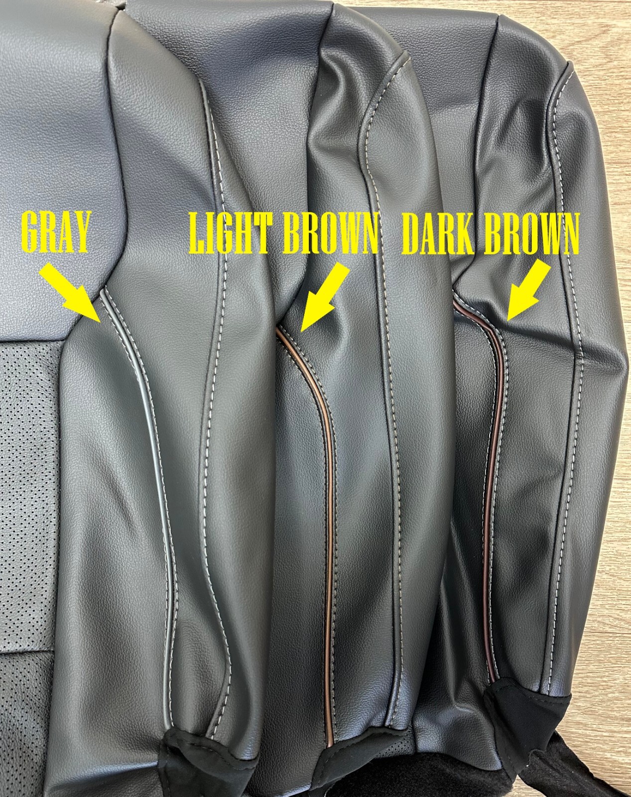 2021-2026 OEM FORD F150 LARIAT NEW TAKEOFF LEATHER UPHOLSTERY DARK BROWN PIPING