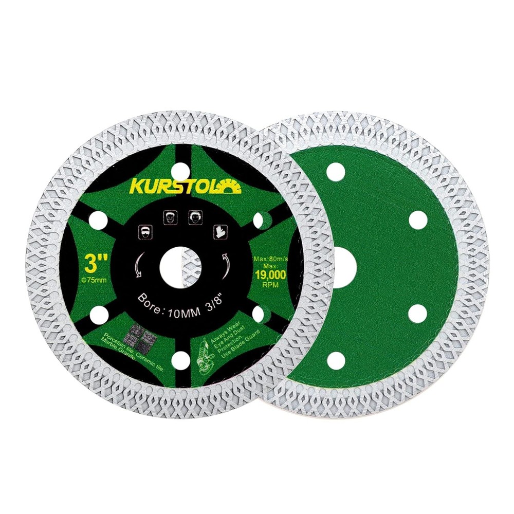 3" Tile Diamond Blade - 2pcs 75mm Super Thin Porcelain Cutting Disc...