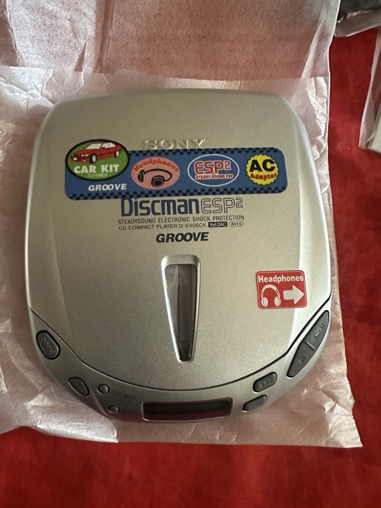 Sony Discman D-E406CKT Portable CD Player with Car Kit.