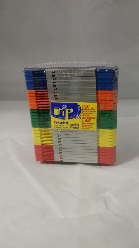 Imation IBM 30 Formatted 1.44MB 2HD Rainbow Diskettes Multicolor New Sealed