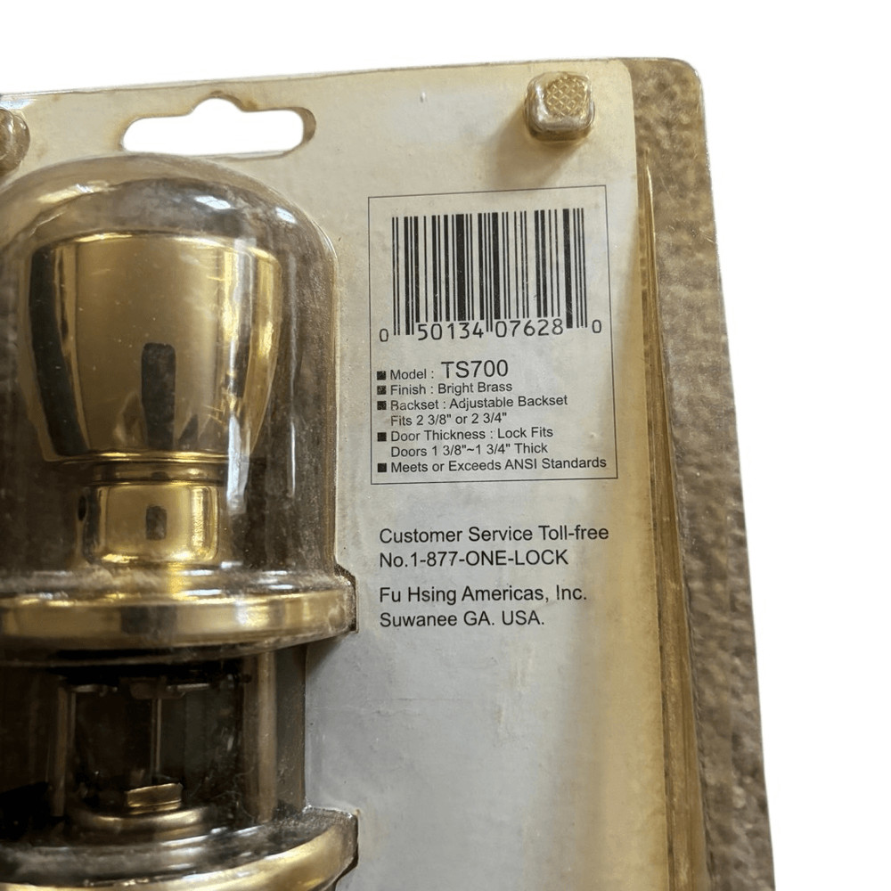 Faultless Keyed Entry Lock TS700 Bright Brass NOS