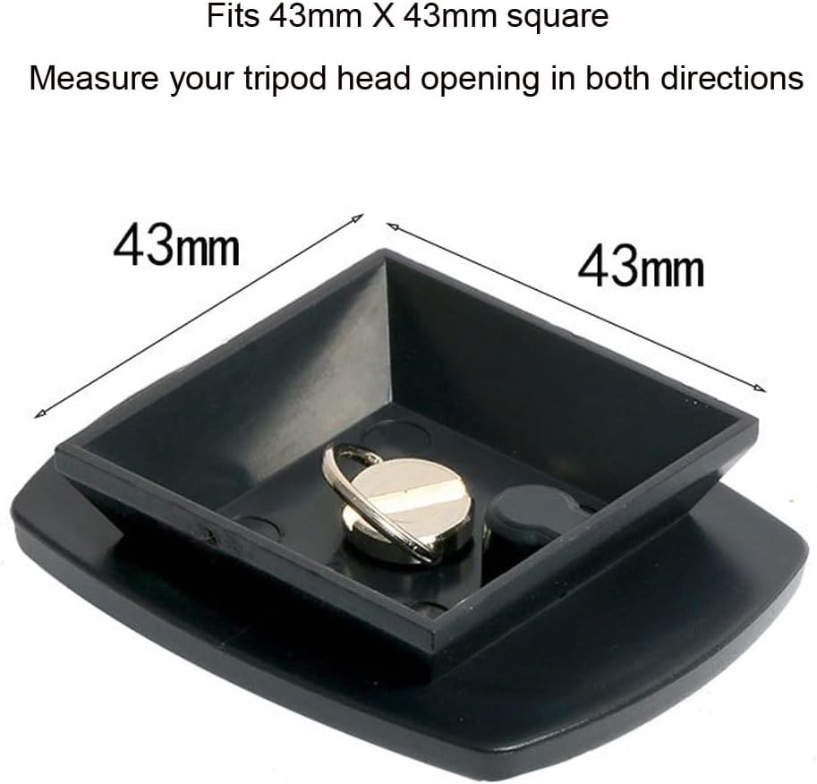 2 Pack Tripod Quick Release Plate Camera Mount Adapter Replacement for Black