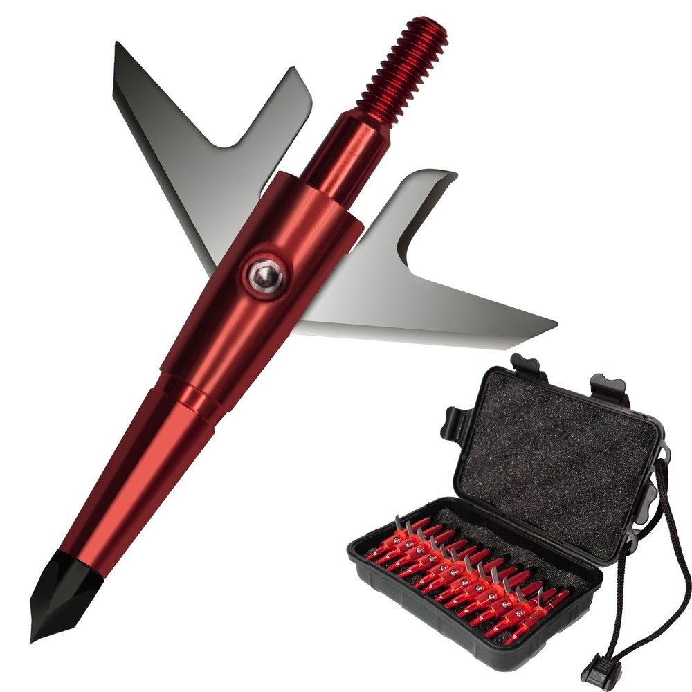 24Pcs  Hunting Broadheads 100Gr Expandable Sharp Blade Crossbow Tips
