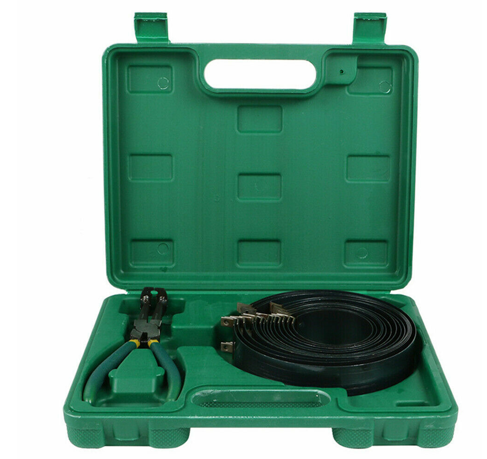 Motorcycle Piston Ring Compressor Cylinder Installer Tool Kit With Plier&14 Band