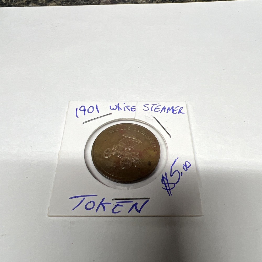 1901 WHITE STEAMER CAR TOKEN!