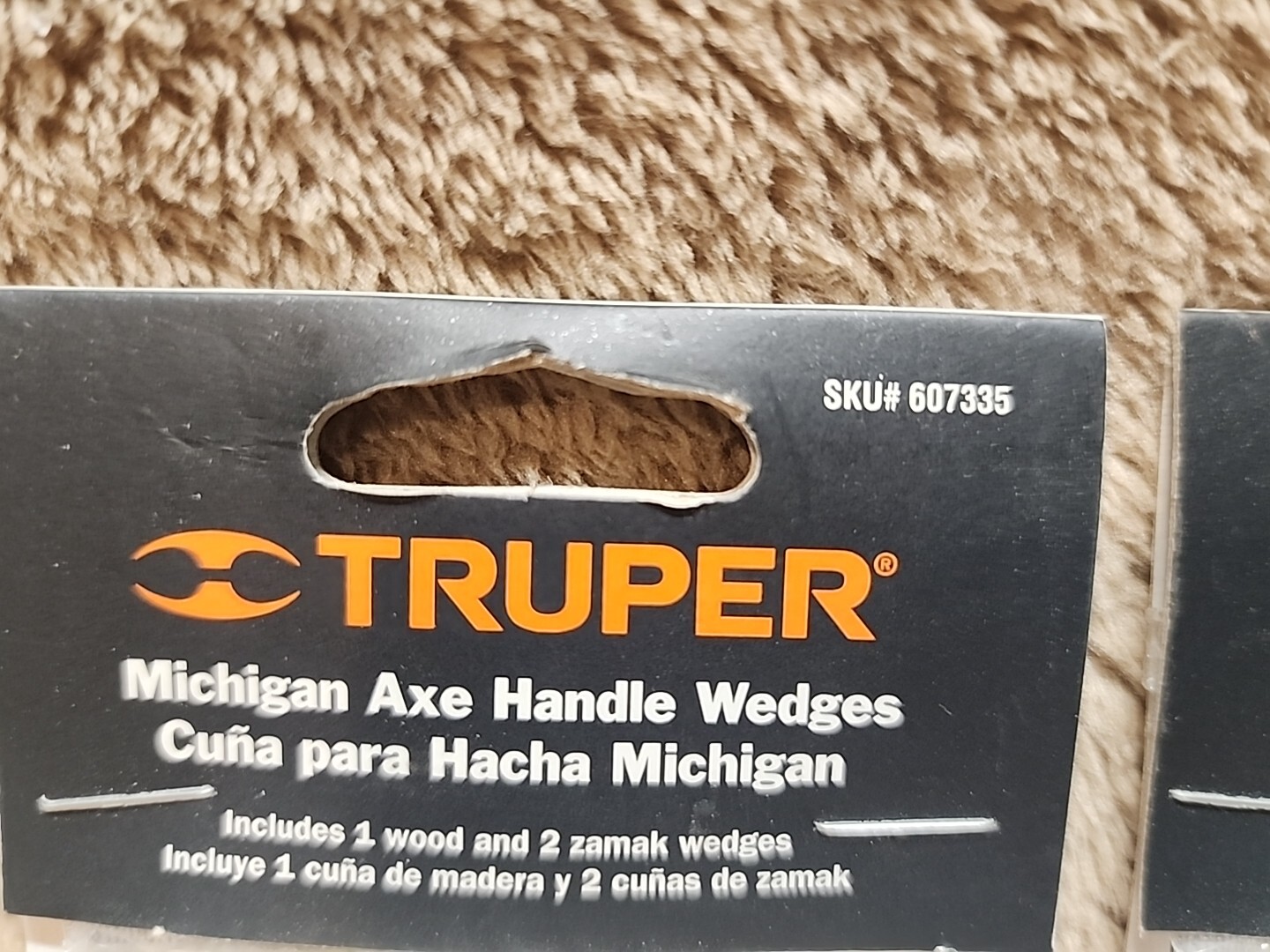 Lot of 4: TRUPER Michigan Axe Handle Wedges, 1 Wood and 2 Zamak Wedges #607335