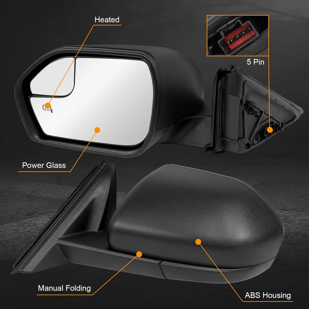Left Driver Side Mirror Compatible with Ford Explorer 2020-2025, View Mirror wit