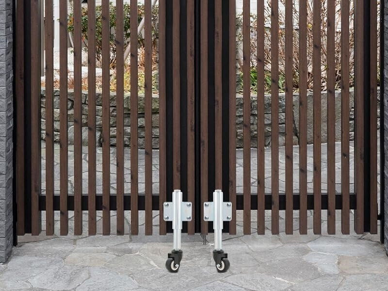 2" Fence Gate Wheels with Spring Rolling Gate Swivel Caster Gate Rollers Support