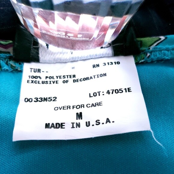 A.Byer Women Skirt Floral Green Multi Size M - made in USA