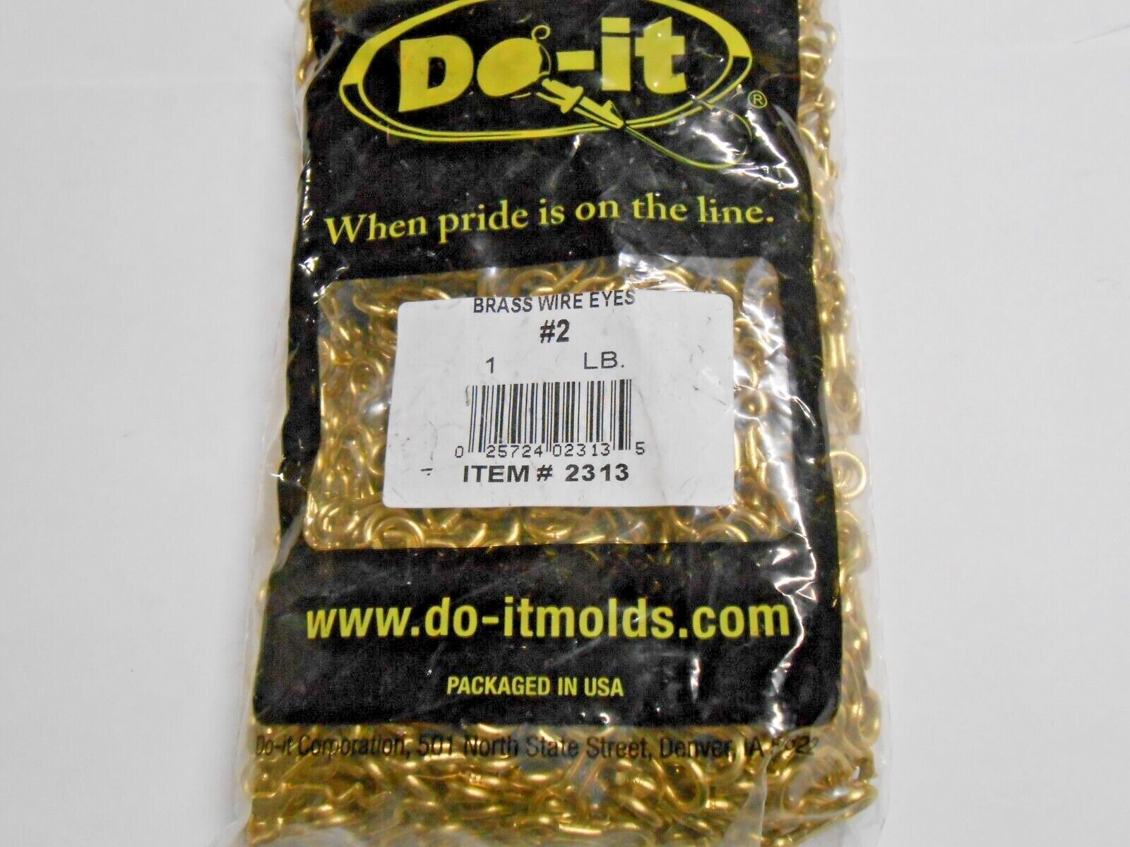 Do-It Brass Wire Sinker eyes Choice of # 1, 2 or 3 sold by 1 pound bags