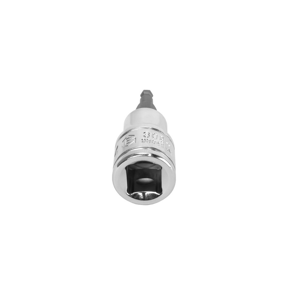 Genius Tools 3/8" Dr. 4mm Wobble Hex Bit Socket, 50mmL - 308+4134