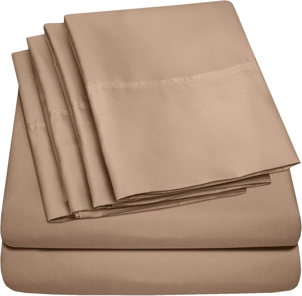 6 Piece 1500 Supreme Collection Brushed Microfiber Deep Pocket Sheet Set-2 Extra