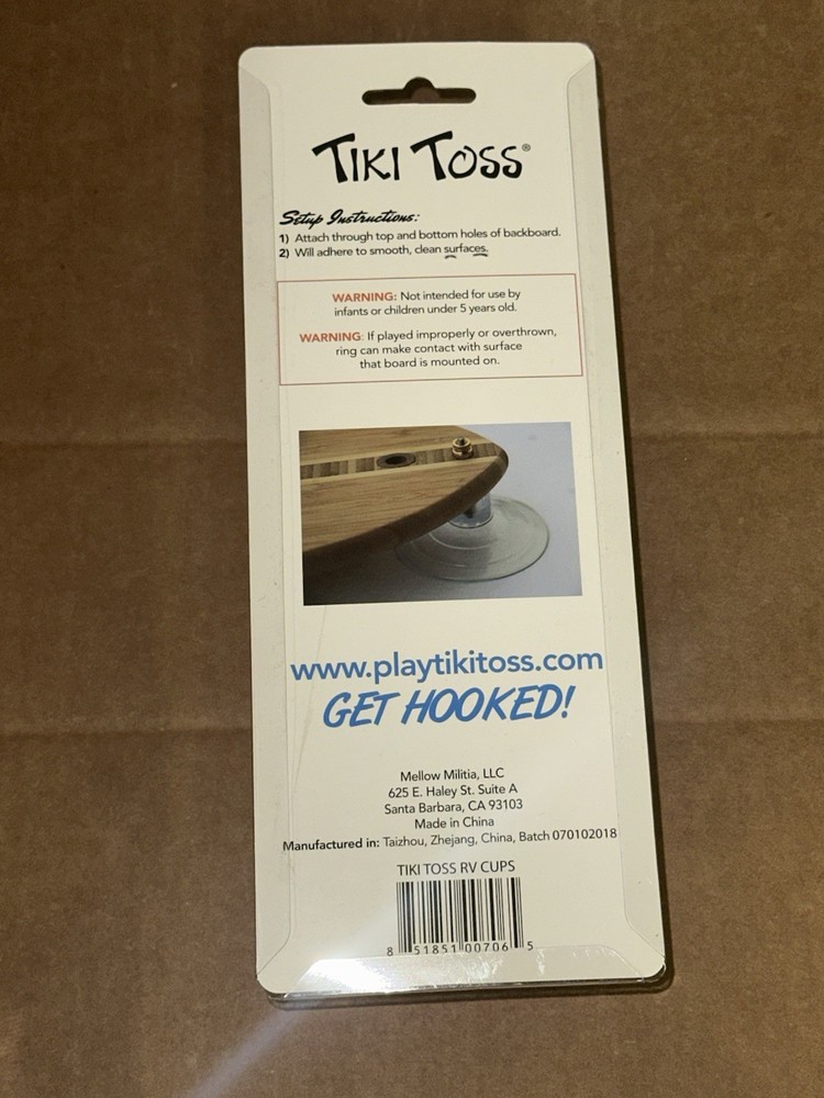 Tiki Toss Suction Cups Accessory Kit Tailgate RV Beach Game Replacement Set NOS