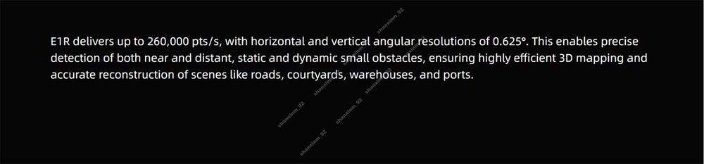 E1R LiDAR,The First Fully Solid-State Digital LiDAR for Robots