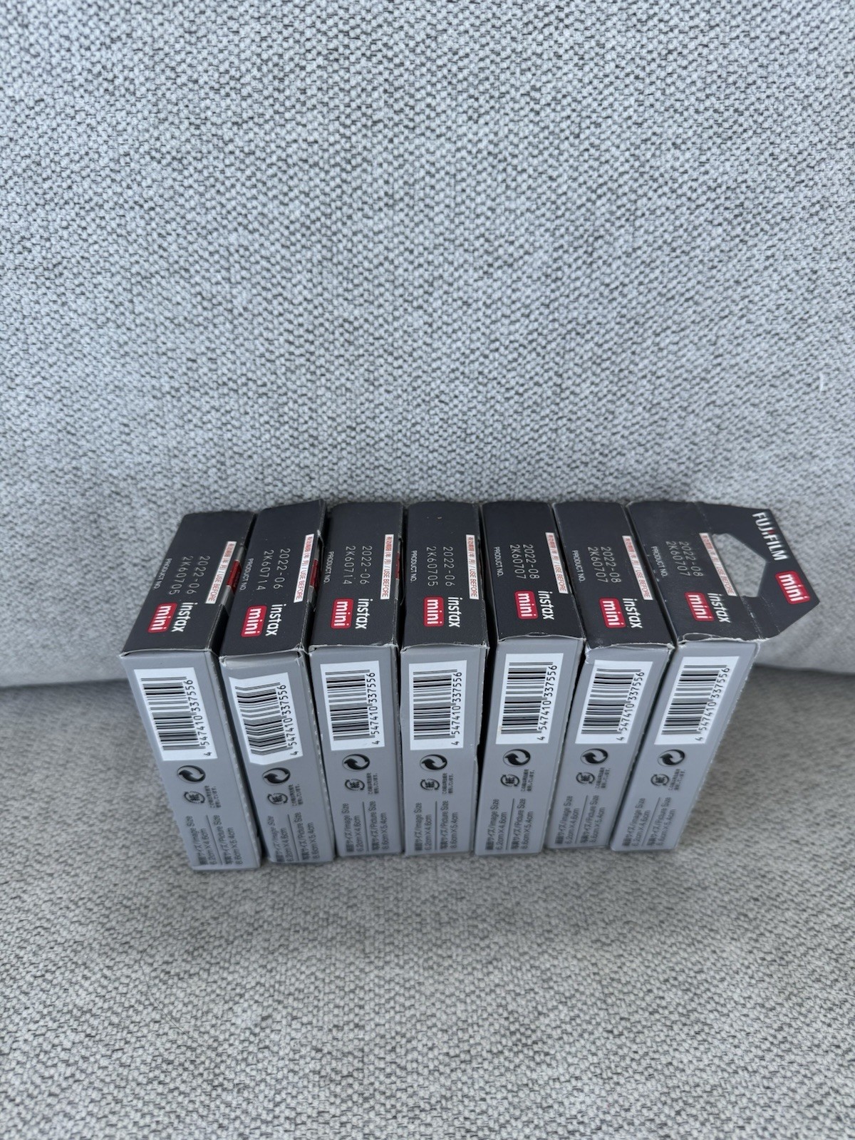 7x Fujifilm Instax Mini Monochrome Instant Film 10 Sheets Each – Expired 2022