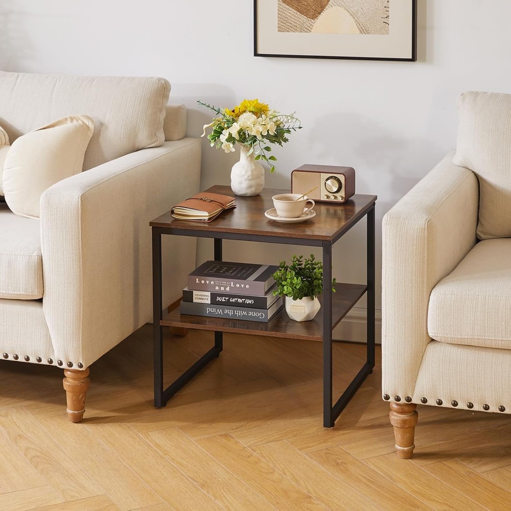 Small Table Stand 20 Inch Multi-Functional Side & Printer Accent Table W/