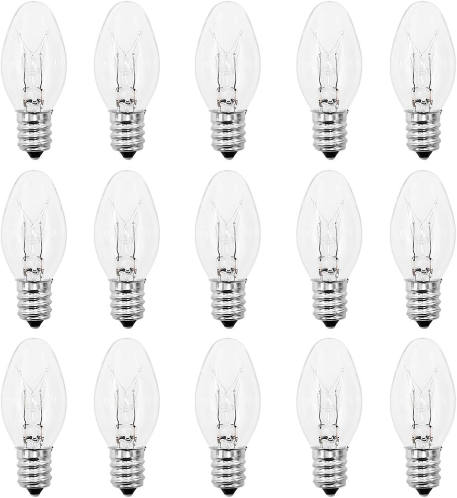 Night Light Bulbs 4 Watt 15 Pack E12 Base Dimmable Plug in 2700k Warm White
