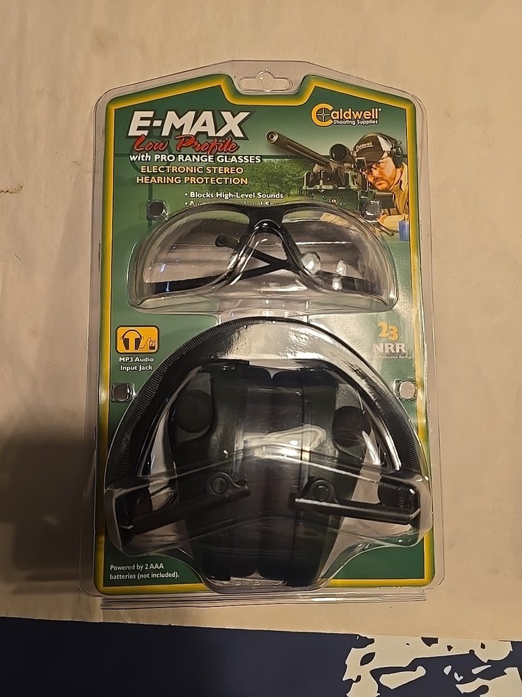 Caldwell E-Max Lo Pro Elec Muff w/Shooting Glass electronic