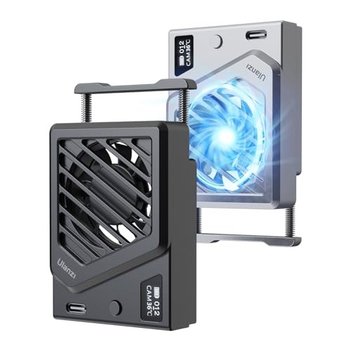 Upgrade Camera Cooling Fan w Spring Installation Flexible Mount for Silver
