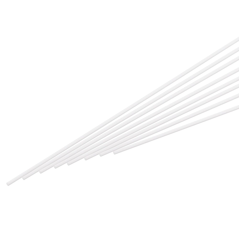 ABS Plastic Rod Round Solid Bar 0.8 mm x 500 mm White for DIY Model Material ...