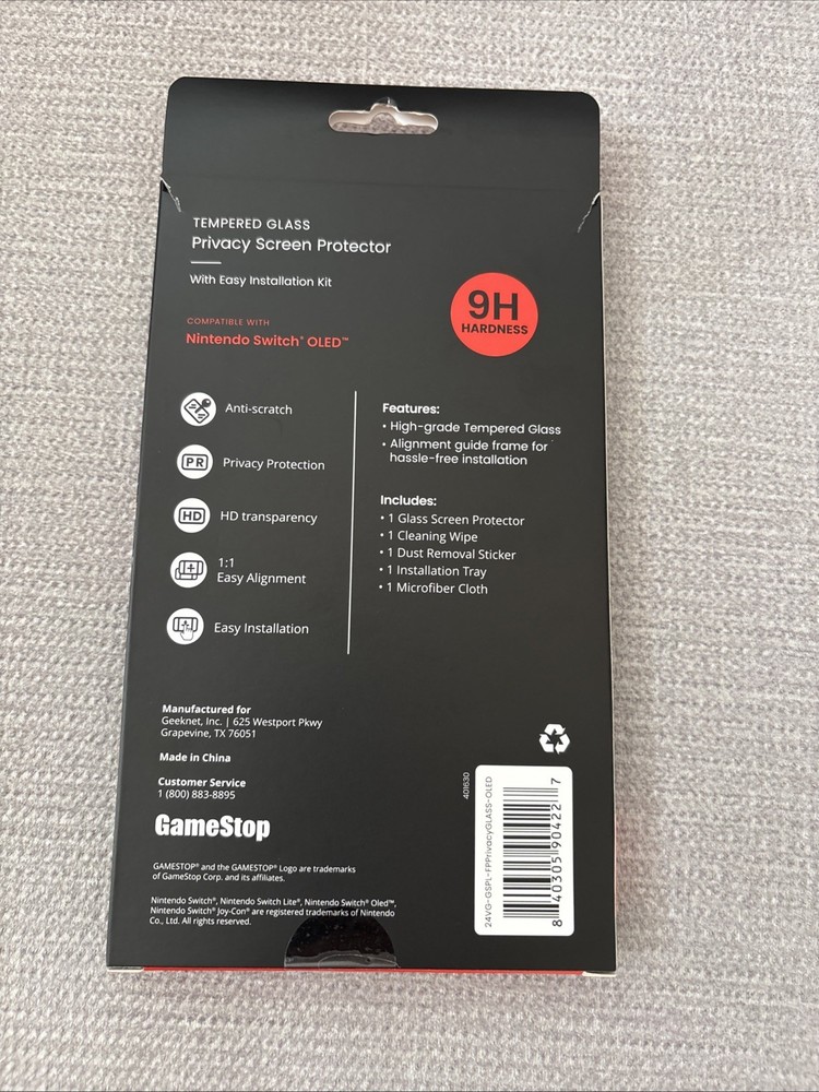 GameStop Tempered Glass Screen Protector for Nintendo Switch OLED – New