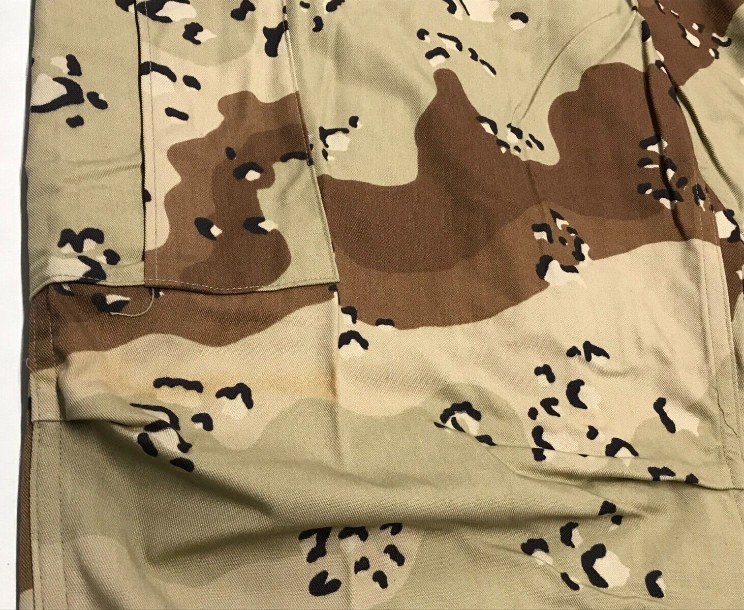 Wrangler 1991 6 Color Desert BDU Trousers USGI NYCO X Large Short NOS w/ Stains