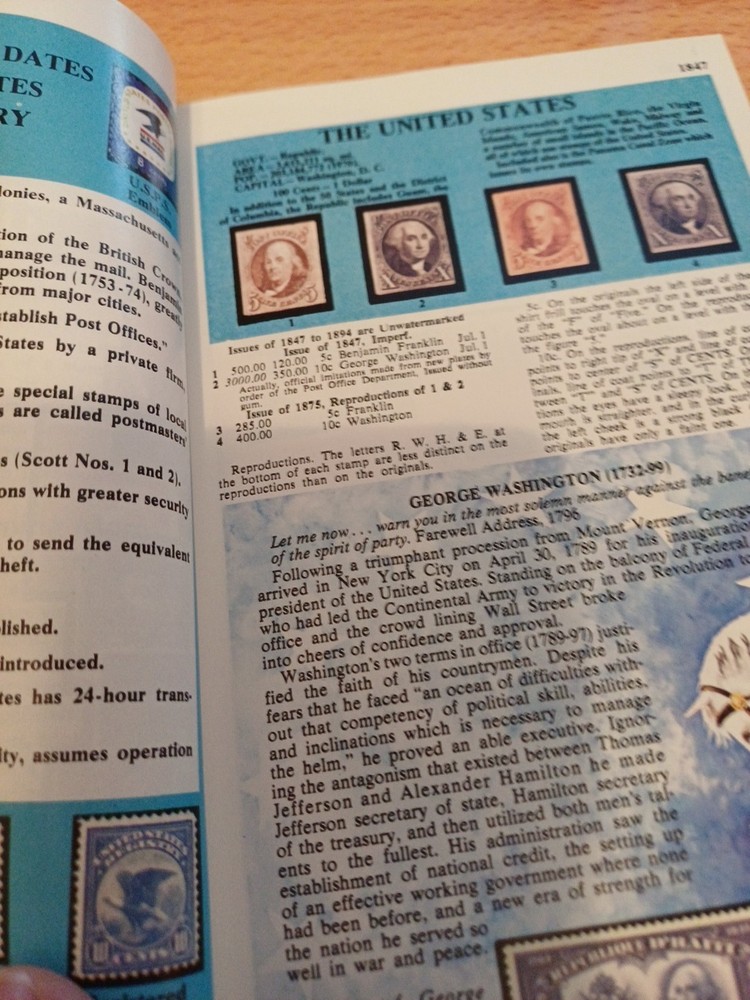 Stamps & Stories 1975 US Postage Stamp Value Book History Told In Stamps BOOK