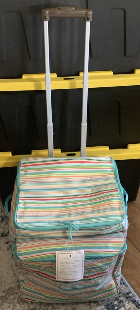 Sunny Stripe Thirty-One Rolling Cooler