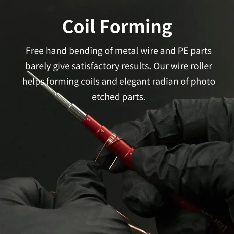 DSPIAE Aluminum Multi-Diameter Stepped Wire Roller Coil Forming Craft Tool