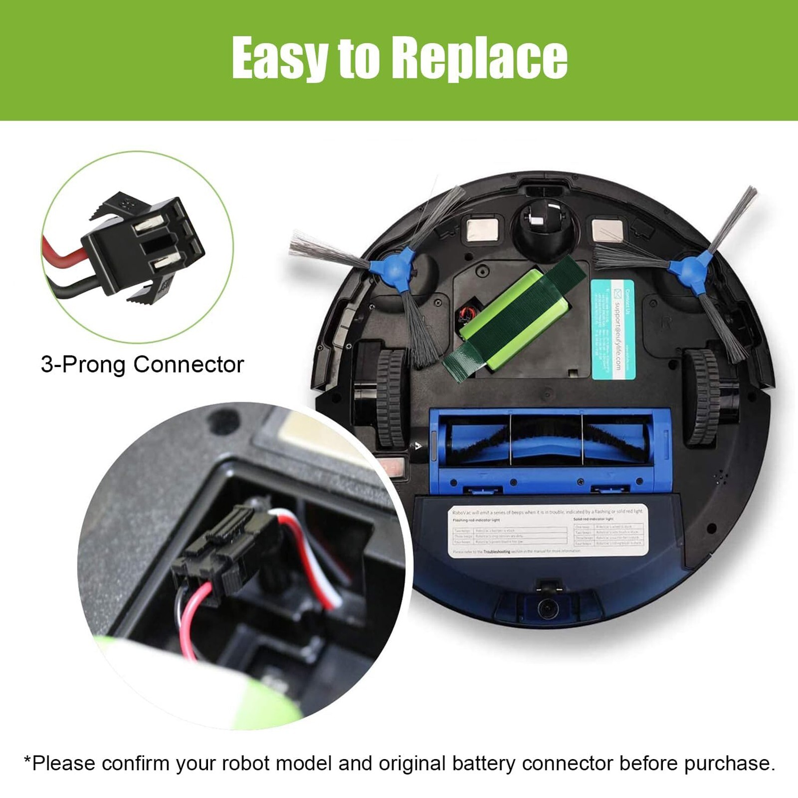 Original Battery for Eufy RoboVac 11/11S 25C Ecovacs Deebot N79S 14.4V 2800mAh
