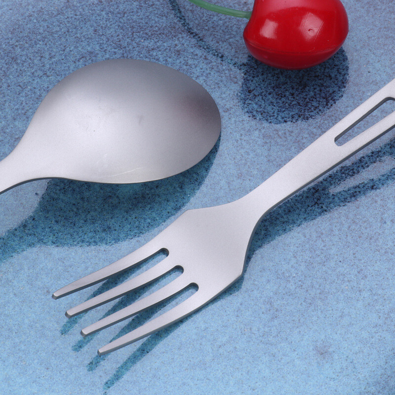 3PCS Tc4 Flatware Fork Spoon Set Lightweight Camping Utility Cutlery