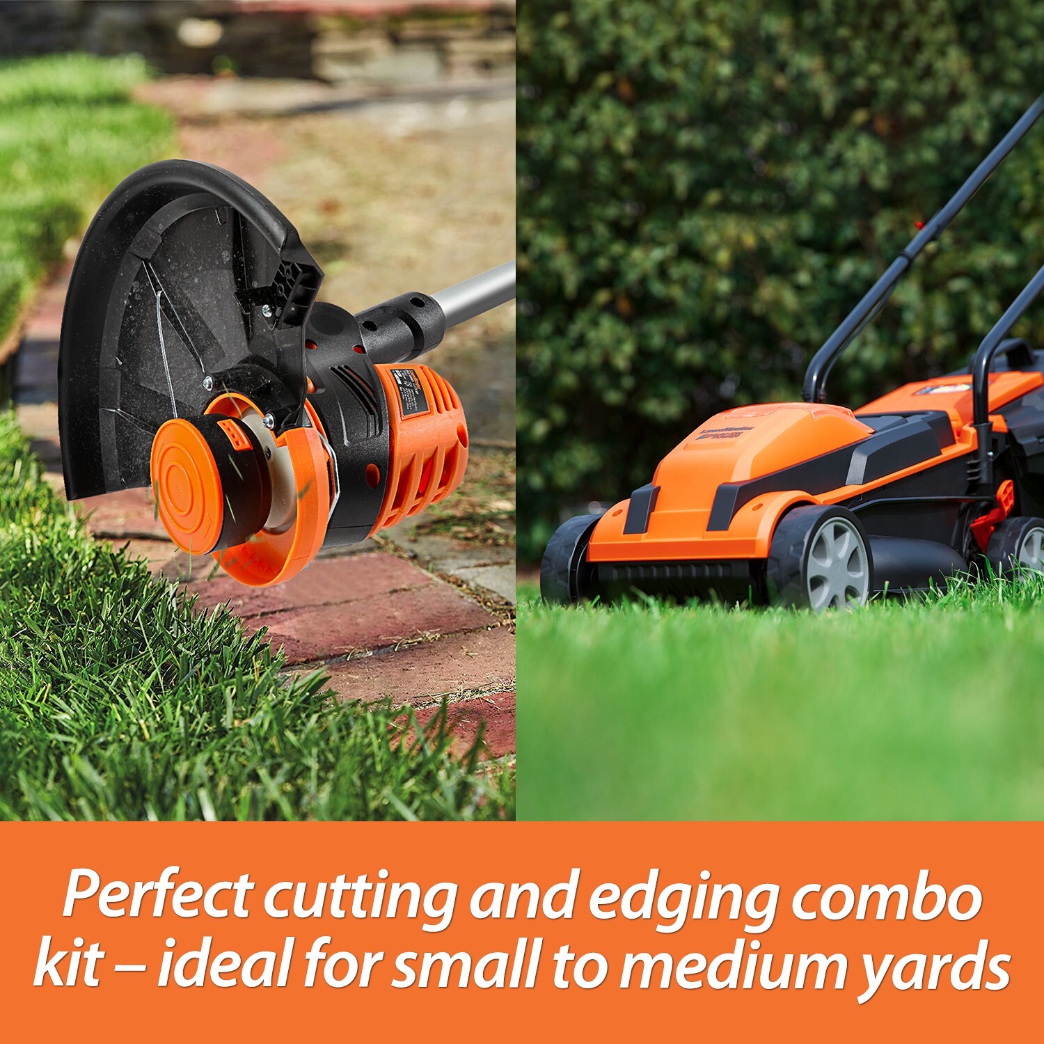 LawnMaster 20VMWGT 24V Max 13-inch Lawn Mower and Grass Trimmer 10-inch Combo