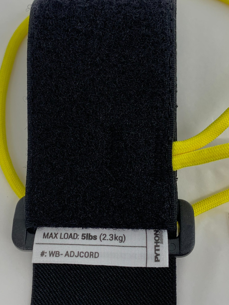 Python WB-ADJCORD Tools At Height Adjustable Wristband With Cord 5 Lb. Max. Load